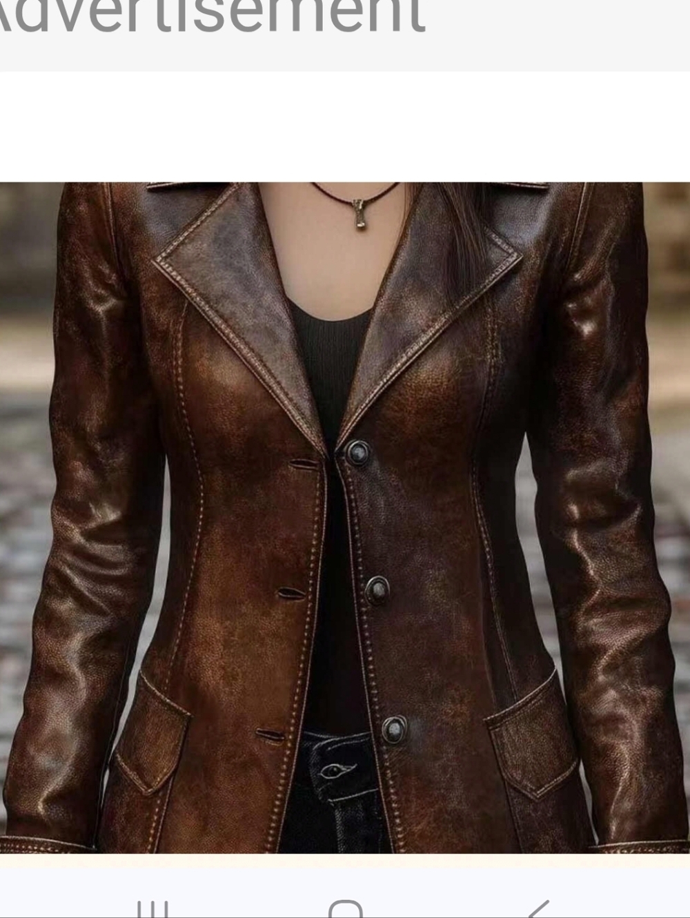 SHEIN Women's Brown Faux Leather Button-Front Jacket
